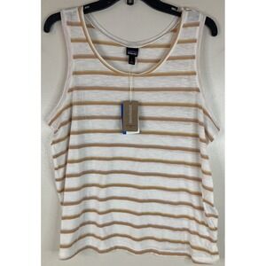 Patagonia Mainstay Tank Top Sunset Stripe Birch White Women's LARGE NWT $39